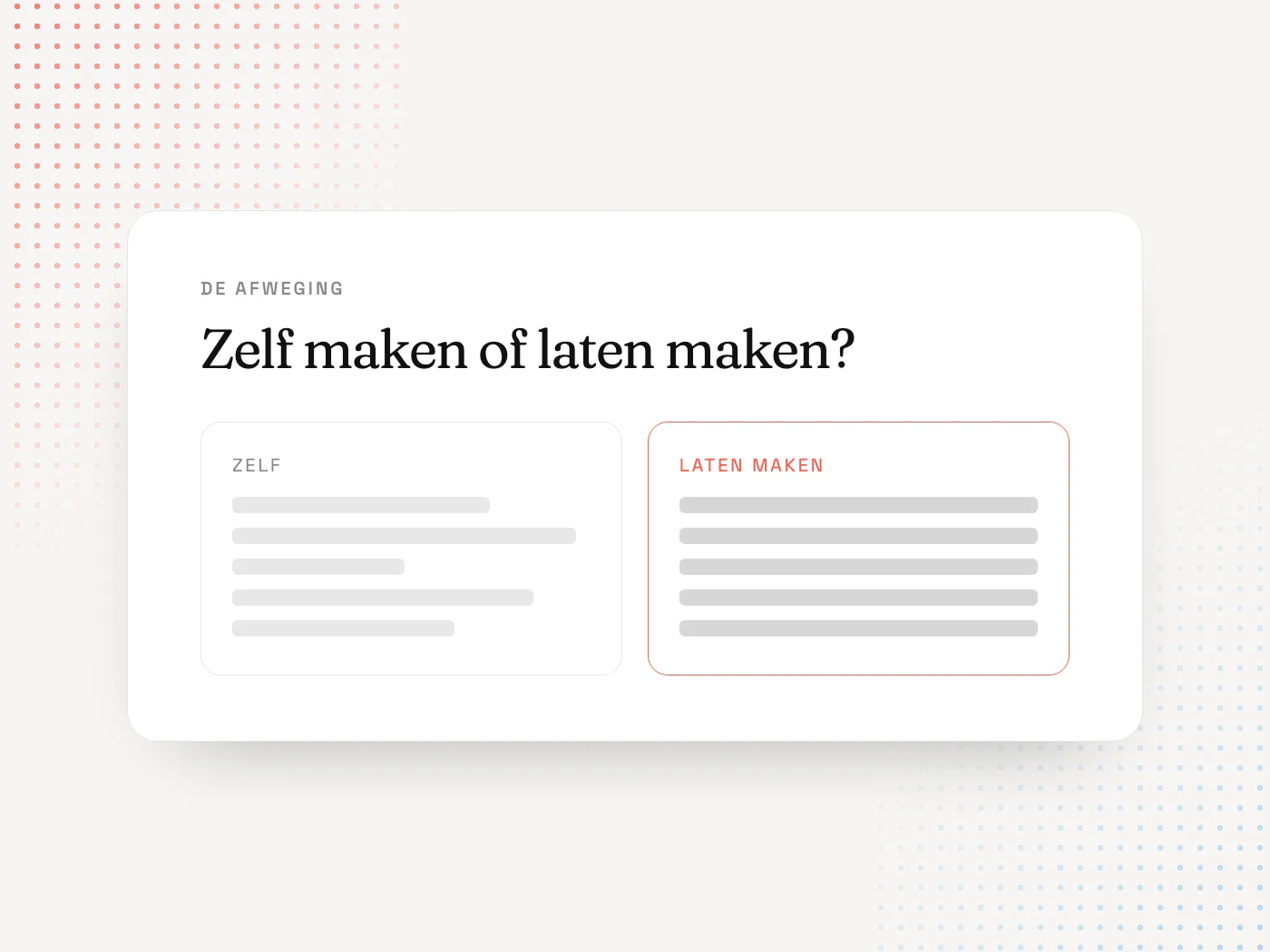 Twee panelen die zelf bouwen naast laten maken zetten
